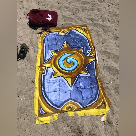 NEW SEALED Blizzard Entertainment World Of Warcraft “Hearthstone” Beach Towel - Picture 2 of 5